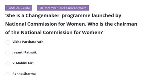 She Is A Changemaker Programme Launched By National Commission For