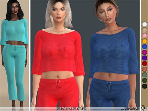 The Sims 4 Knit Cropped Sweate By Ekinege The Sims Book