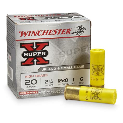 Winchester Super X High Brass Upland Small Game 20 Gauge 2 3 4 1