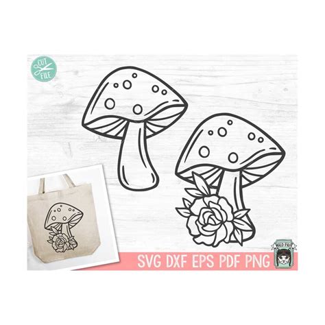 Mushroom SVG, Mushroom Cut File, Mushroom Clipart, Mushroom - Inspire ...