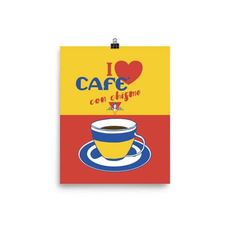 CAFECITO Y CHISME Print. Cafecito Sign Cafe Art Coffee - Etsy