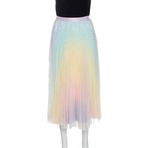 Zimmermann Multicolor Sequin Embellished Tulle Midi Skirt Xs Zimmermann