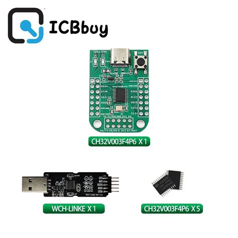 CH32V003 EVT Development Board CH32V003F4P6 MCU QingKe RISC V2A 1 Wire