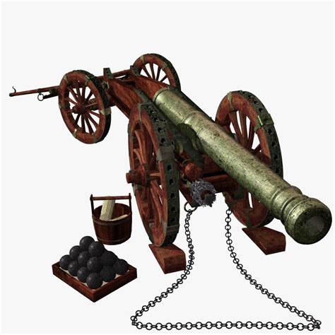 Venice Bronze Cannon XVII - XVIII Century - Culverin 3D model | CGTrader