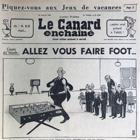 N 2387 Du Canard Enchaîné 20 Juillet 1966 Couac