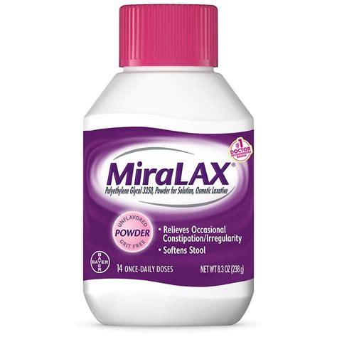 Miralax Polyethylene Glycol 3350 Laxative Powder Walgreens