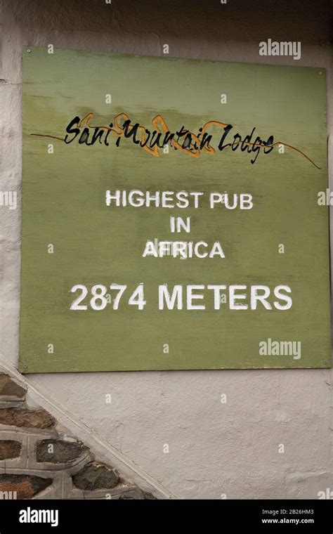 The Highest Pub In Africa Sani Mountain Lodge Lesotho Stock Photo Alamy