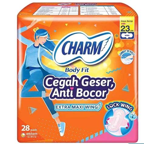 Charm Body Fit Extra Maxi Non Wing Cm Isi Pads Pembalut Wanita