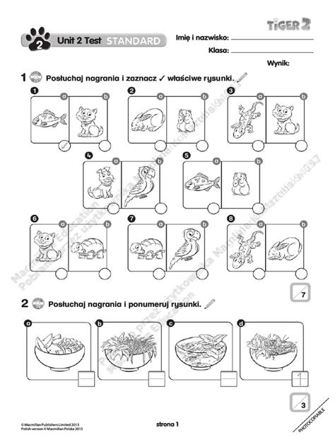 Tiger 2 Unit 2 Test Standard Pdf