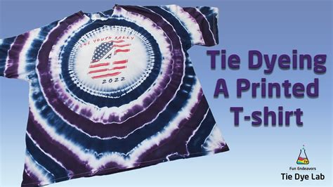 Tie Dye Designs Tie Dyeing A Printed T Shirt Youtube