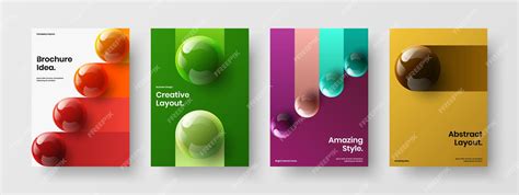 Premium Vector Multicolored Company Identity Design Vector Layout Set