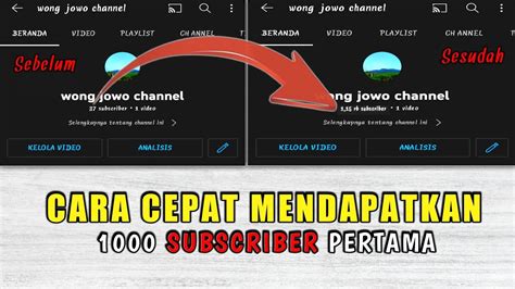 Cara Mendapatkan Subscriber Gratis Dan Permanen Terbaru