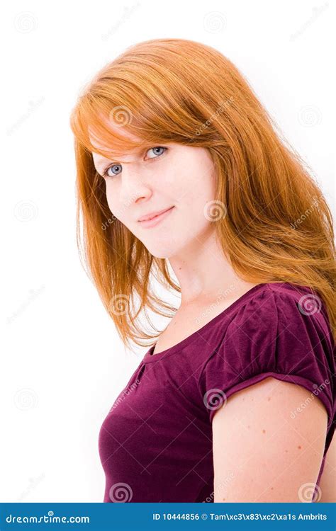 Belle Fille De Ladolescence Couverte De Taches De Rousseur Photo Stock