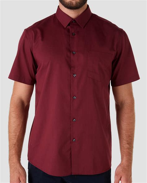 Riachuelo Camisa Manga Curta Masculina Social Bolso Vermelho