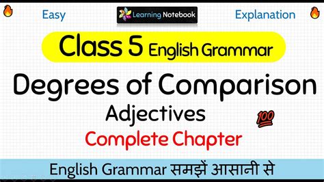 Class 5 Degrees Of Comparison Class 5 English Grammar Degrees Of