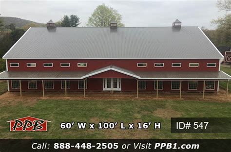 Large Red Custom Commercial Pole Barn X X Pioneer Pole