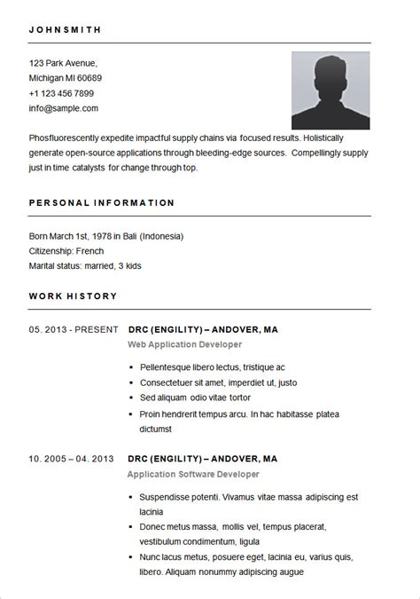 70 Basic Resume Templates Pdf Doc Psd Free And Premium Templates