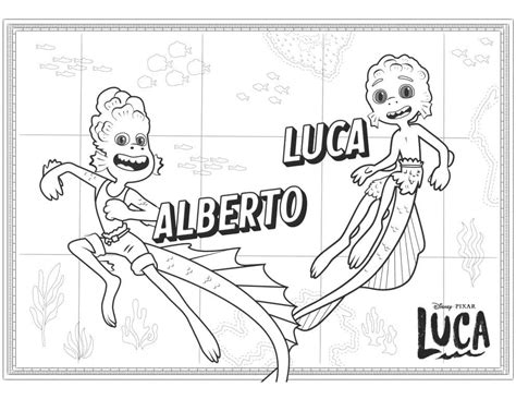 Coloriage Alberto et Luca de Disney Pixar Luca télécharger et