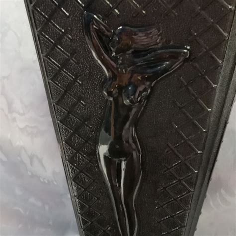 Accents Rare Vintage Mckee Art Deco Nude Triangular Black Amethyst Vase Poshmark