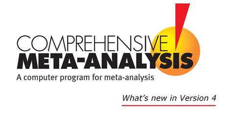 What S New In Version Of Comprehensive Meta Analysis Youtube