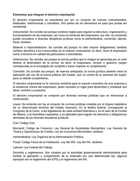 Derecho Empresarial Temas Elementos Que Integran El Derecho Empresarial El Derecho