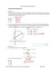 Geometry EOC Practice Test Solutions Complete Pdf Miami Dade County