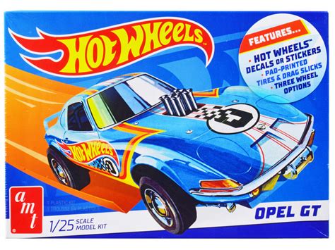 Skill 2 Model Kit Hot Wheels Opel Gt 3 In 1 Kit 125 Scale Model By Amt