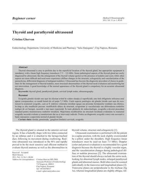 (PDF) Thyroid and parathyroid ultrasound