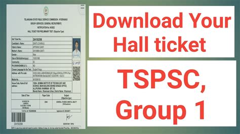 Tspsc Group 1 Prelims Hall Ticket 2022 Tspsc Hall Ticket 2022 Lrpsc