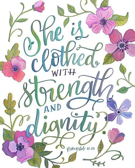 Proverbs 31 She Is Clothed With Strength And Dignity Quotes About