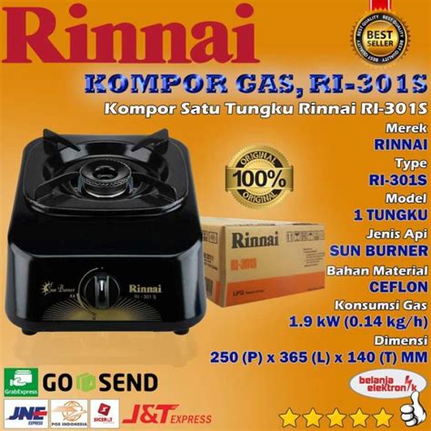 Jual Kompor Gas Tungku Rinnai Ri S Di Seller Cobanbaith Kapuk