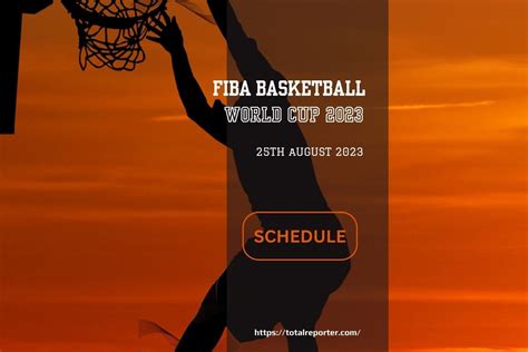 FIBA Basketball World Cup 2023 Schedule, All Matches Confirmed