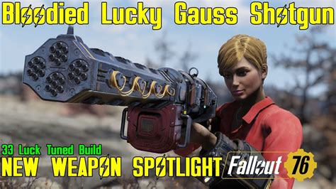 Fallout 76 New Weapon Spotlights Bloodied Lucky Gauss Shotgun 33