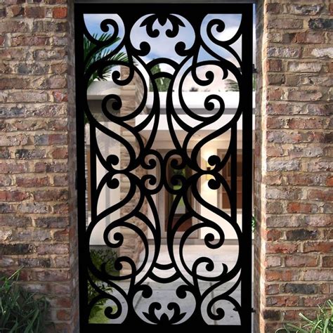 Metal Garden Gate Laser Cut Patterns With Posts And Latch Size 40 X 60