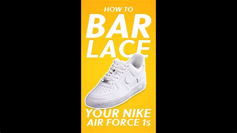 How To Lace Nike Air Force 1s Bar Lacing Super Easy Youtube