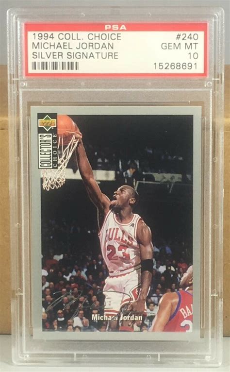 Collector S Choice Silver Signature Michael Jordan Psa Gem