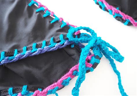 Diy Customised Crochet Trimmed Bikini Tutorial Made Up Style