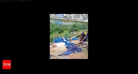 Airline Staff Caught On Cam Dumping Garbage In Lake Chennai News