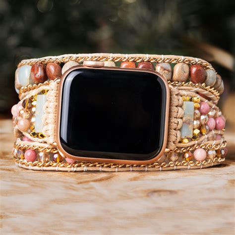 Creative Natural Stone Apple Watch Band Boho Beaded Strap Treehut Treehut