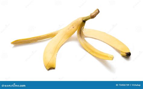 Casca Da Banana Isolada No Fundo Branco Imagem De Stock Imagem De