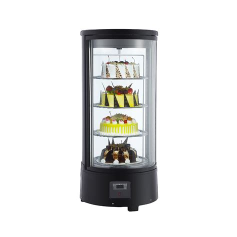 Commercial Rotary Cake Display Fridge Glass Round Pastry Cake Showcase