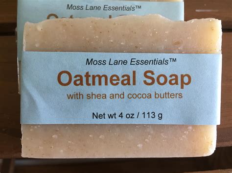 Unscented Oatmeal Cold Process Soap With Shea And Cocoa Butters