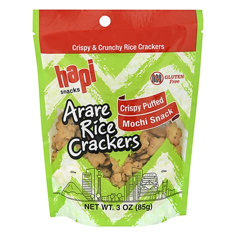 Hapi Arare Rice Crackers, Crispy Puffed, Mochi Snack 3 Oz | Asian | Reasor's