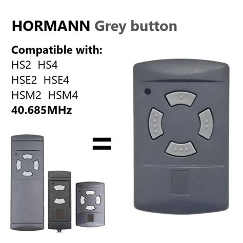 HORMANN 40 685 mhz HS4 HSE2 HSM4 Porte De Garage Télécommande