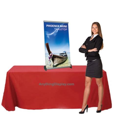 Retractable Table Top Banner Stand Phoenix Tall Mini Banner Stand