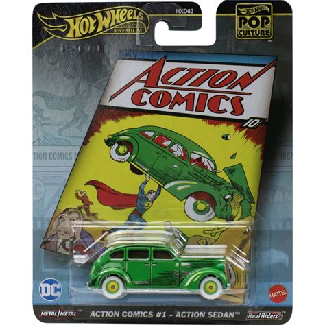 Mattel hot wheels συλλεκτικα αυτοκινητάκια pop culture hw action comics sedan όχημα παιχνίδι