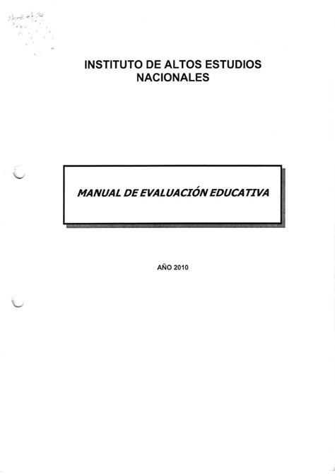 Pdf De Evaluacion A Aprobar El Manual De Evaluaci N Educativa