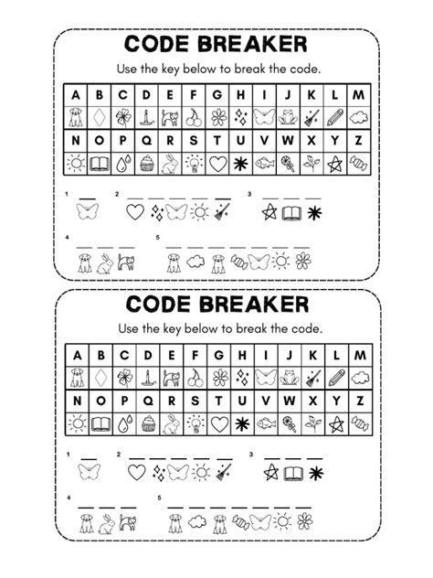 Code Breaker Worksheet Pdf