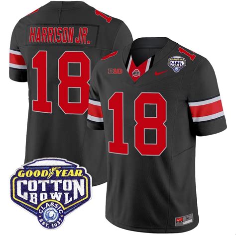 Trending Buy Marvin Harrison Jr Jersey 18 Ohio State Black