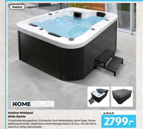 Home Deluxe Outdoor Whirlpool White Marble Angebot Bei Aldi S D